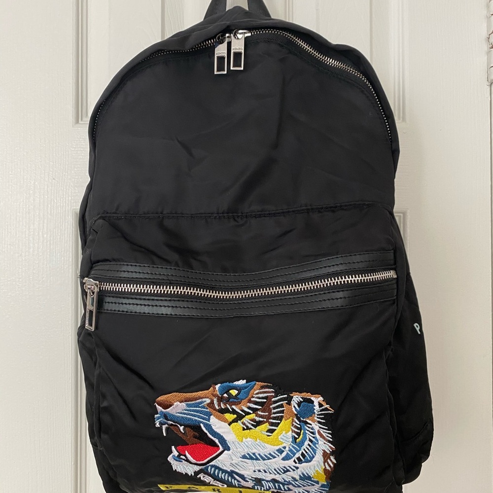 kenzo backpack black tiger head